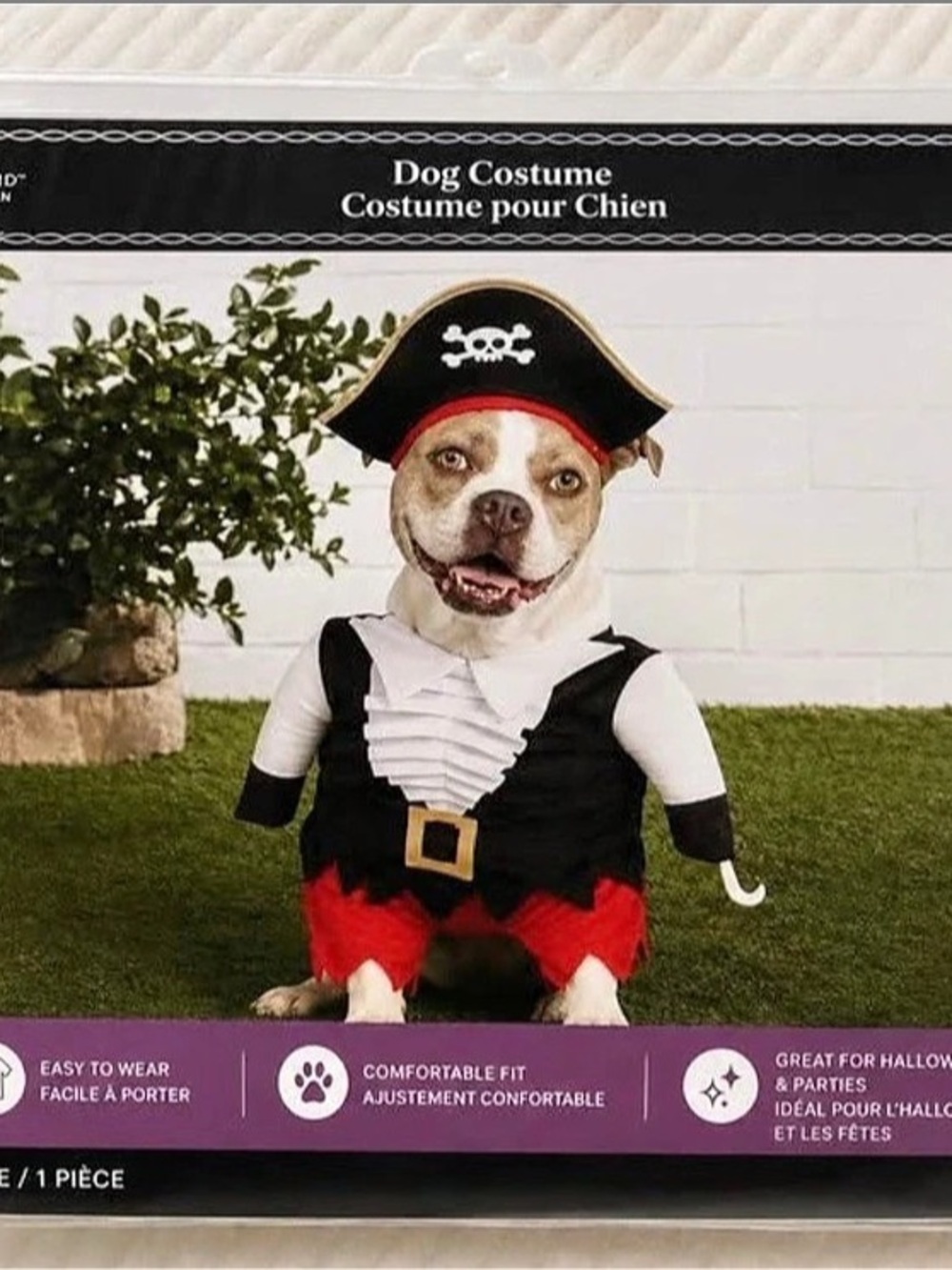 Ashland Pirate Dog Costume Black & Red XS/TP